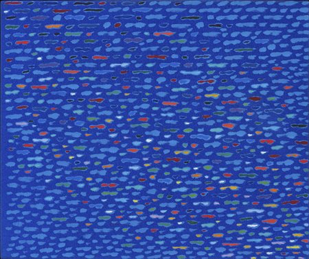 PIERO DORAZIO (Roma, 1927 - Perugia, 2005) Blue note 1976 olio su tela cm....