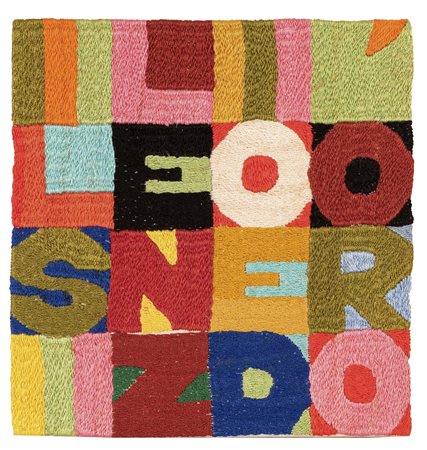 ALIGHIERO BOETTI (Torino, 1940 - Roma, 1994) Il silenzio è d'oro 1988 ricamo...