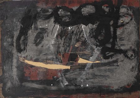 ANTONI TAPIES (Barcellona, 1923 - 2012) Sinuositat 1961 olio, sabbia e...