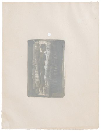 GIANNI DESSI' (Roma , 1955) Silhouette 1997 olio su carta cm. 65x49 firma e...