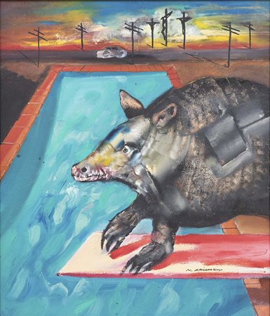 ARISMAN MARSHALL (New York 1938) senza titolo 1994-96 olio su carta intelata...