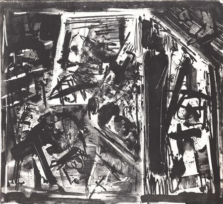 EMILIO VEDOVA (Venezia, 1919 - 2006) senza titolo 1969 litografia es. 3/9 cm....