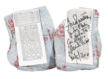 ALBERTO BIASI (Padova, 1937) Mostra del pane 2000 lotto di 2 sacchetti del...