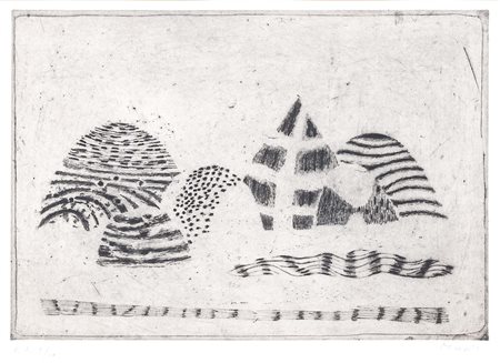 ZORAN MUSIC (Gorizia, 1909 - Venezia, 2005) Paesaggio senese 1953 acquaforte...