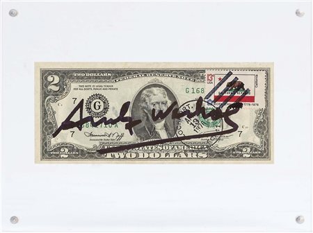 ANDY WARHOL (Pittsburgh, 1928 - New York, 1987) 2 dollars 1976 multiplo entro...