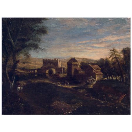 Pittore romano del XVIII secolo, Veduta su un Acquedotto romano