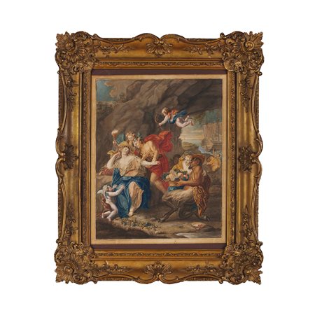 Pittore fiammingo del XVIII secolo Trionfo di Bacco e Arianna