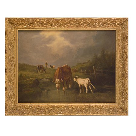 Pittore olandese del XIX secolo, Paesaggio bucolico