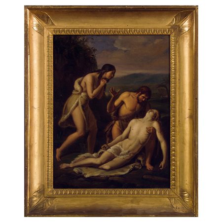 Giuseppe Bonolis (Teramo 1800 – Napoli 1851), Adamo ed Eva piangono Abele, 1837
