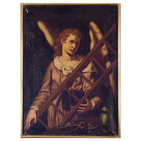 Bartolomeo Biscaino (Genova 1629 – 1657), ambito di, Angelo con i simboli della Passione