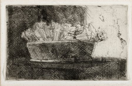 Luigi Bartolini (Cupramontana 1892-Roma 1963)  - Genziane di fronte, 1934-'36