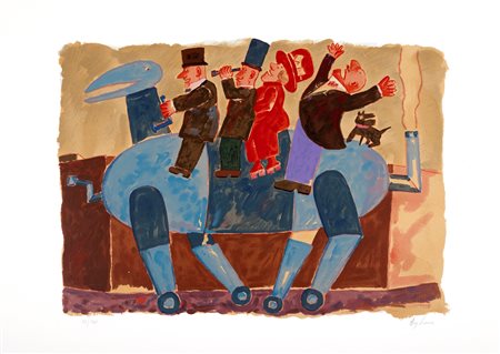 Franz Borghese (Roma 1941-2005)  - Cavallo di Troia