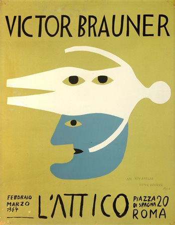 Victor Brauner (Piatra Neamt 1903-Parigi 1966)  - Manifesto per l'Attico, 1964