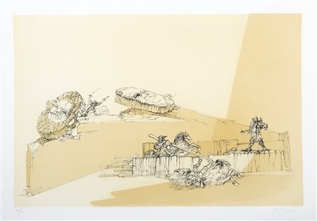 Fabrizio Clerici (Milano 1913-Roma 1993)  - Ariostesca, 1984