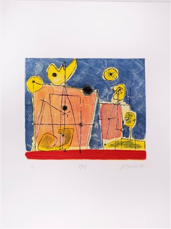 Corneille (Guillaume Cornelis Van Beverloo, Liegi 1922-Auvers-sur-Oise 2010)  - Composizione, 1988