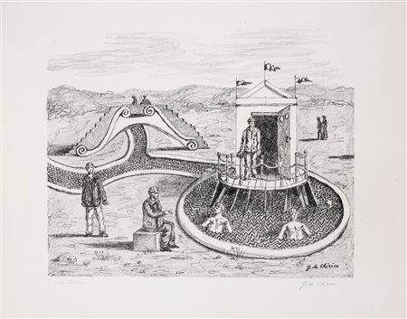 Giorgio de Chirico (Volos 1888-Roma 1978)  - Bagni misteriosi, 1968