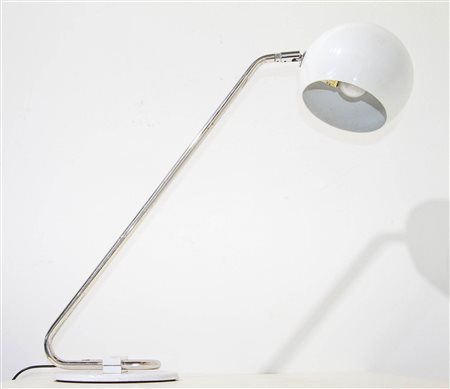 Zonca  Lighting -  Lampada in metallo cromato con base e diffusore laccati, 60's