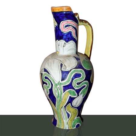 Società ceramica Colonnata - Anfora con manico in maiolica, 20° secolo