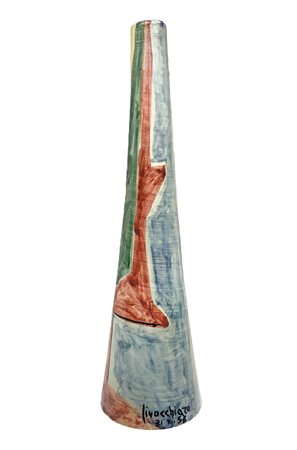 Vaso in maiolica  , 20° secolo (1958)
