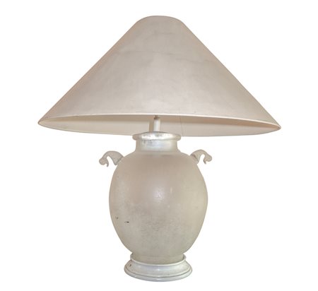 Lume da tavolo in vetro satinato