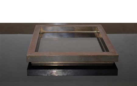 Romeo Rega - Posacenere con struttura in ottone e vetro trasparente, 60's