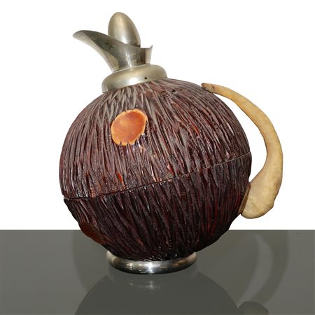 Thermos in legno con manico in osso