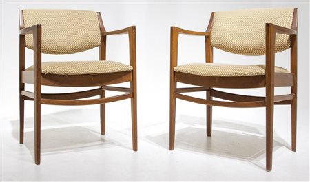 Coppia di poltroncine stile Gio Ponti., 60's