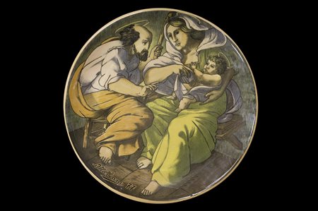 Giuliano Ottaviani (Foligno (Perugia) 1954)  - Piatto Sacra Famiglia