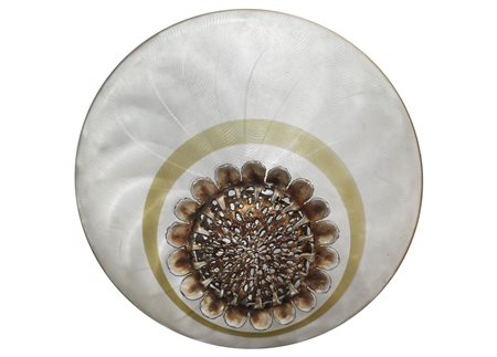 Pannello decorativo in metallo satinato, 60's