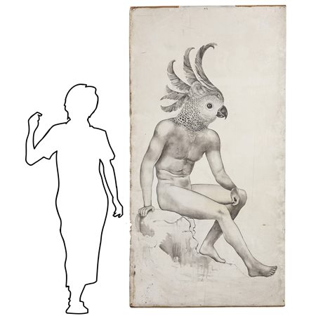 Nudo di uomo / pappagallo