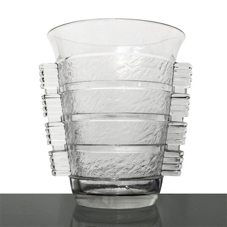 Pierre d'Avesn (1901-1990)  - Vaso Art Decò a fasce Colla Chip, Freres Francia , 1935