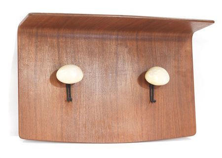 CAMPO FRANCO, GRAFFI CARLO Attaccapanni da parete in compensato curvato con...