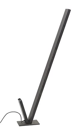 LAMPADA Lampada alogena da terra in profilato di alluminio laccato nero...