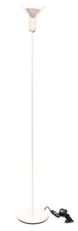 LAMPADA Stelo 1560 Lampada da terra in metallo laccato bianco con diffusore...