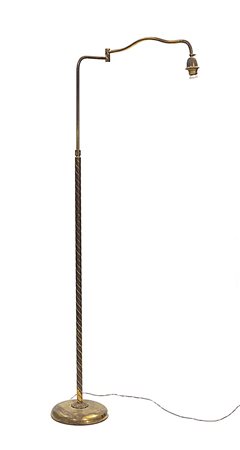 LAMPADA Lampada da terra in ottone regolabile in altezza 1950 circa