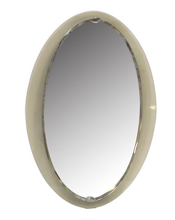 CRISTAL ART Piccola specchiera composta da una lastra in vetro color ambra...