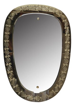 CRISTAL ART Specchiera con cornice composta da quattro elementi in vetro...