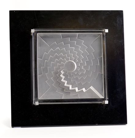 MORANDINI MARCELLO Multiplo in cristallo stampato e sabbiato su cornice in...