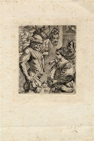 Giuseppe Caletti (detto il Cremonese), Davide che guarda la testa di Golia / David trasporta la testa di Golia sorreggendola per i capelli / Decollazione di Giovanni il Battista. 1620 ca.