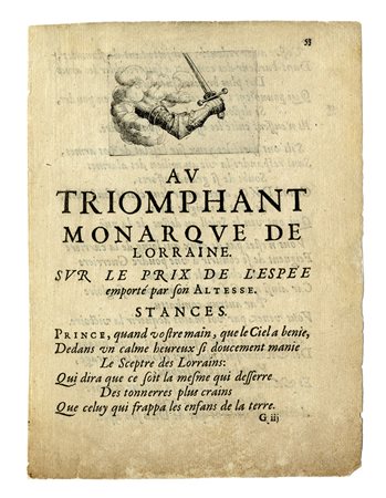 Jacques Callot, Le Combat a la Barrière / Le bras armé sans banderole. 1627.