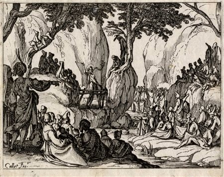 Jacques Callot, San Giovanni predica nel deserto. 1634-1635.