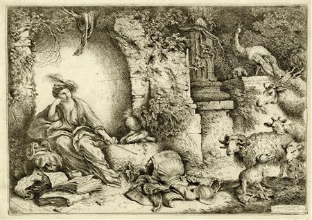 Giovanni Benedetto Castiglione (detto il Grechetto), Circe e i compagni di Ulisse trasformati in bestie. 1650-1651.