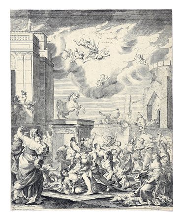 Giuseppe Maria Crespi (detto lo Spagnolo), Il massacro degli innocenti su sfondo di città. 