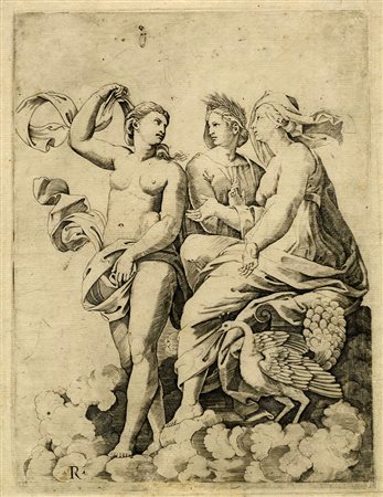 Marco Dente, Venere si allontana da Giunone e Cerere. 1516-1520.