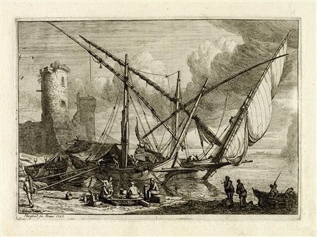 Adrien Manglard, Cinque soggetti navali. Roma: Luigi Fabri, 1753.