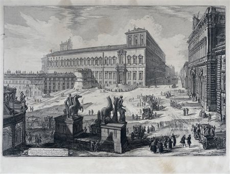 Giovanni Battista Piranesi, Veduta della Piazza di Monte Cavallo. 1773.