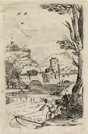 Pietro Testa, Pescatori sul Tevere. 1630-1631.