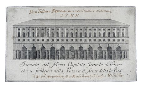 Giovanni Antonio Urbani, Disegno che dimostra le reliquie e struttura del Teatro antico deì Veronesi.  1750 ca.