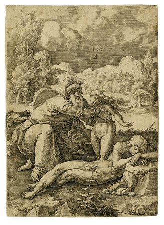 Lucas Van Leyden, La creazione di Eva. 1529.