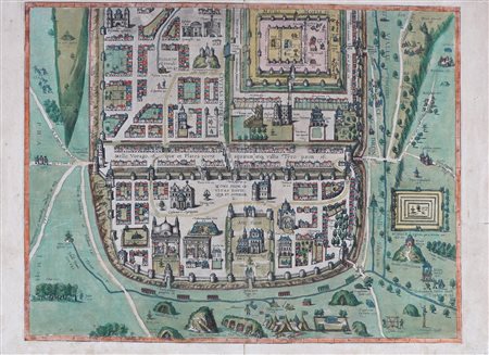 Georg Braun Frans Hogenberg, Ierusalem, et Suburbia eius, sicut Tempore Christi Floruit, cum Locis in quibus Christ Passus ... Descripta per Christianum Adrichom Delphum. Colonia: 1588.